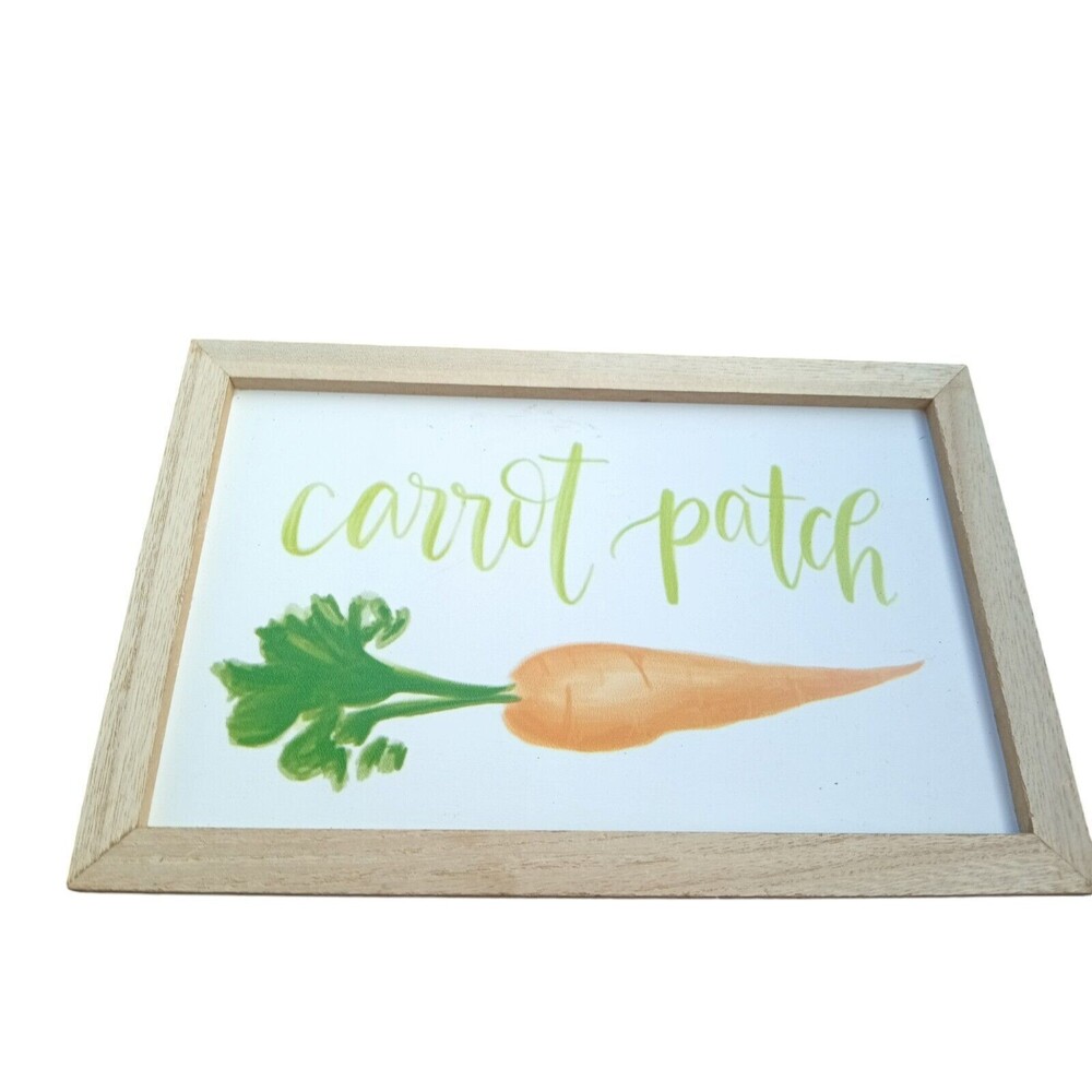 Nursery Decor Picture Carrot Patch Rabbit Theme Carrot Wall Hanging Framed